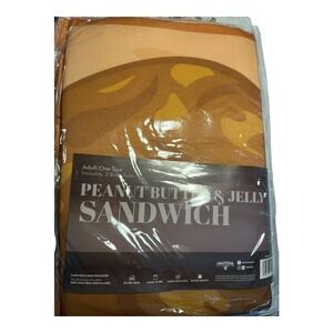 Peanut Butter & Jelly Sandwich‎ Adult Halloween Costume Bodysuit One Size Funny